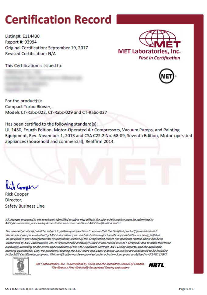 Turbo Blower Certified Excellence image